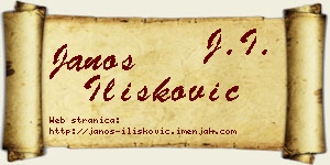 Janoš Ilišković vizit kartica